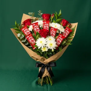 Chocolate & Roses Gift Bouquet — KitKat Surprise
